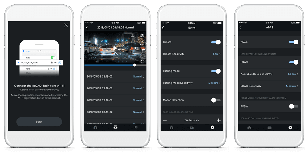 Iroad App on mobile has many features and options