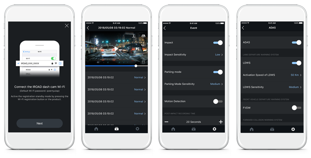 Iroad App on mobile has many features and options